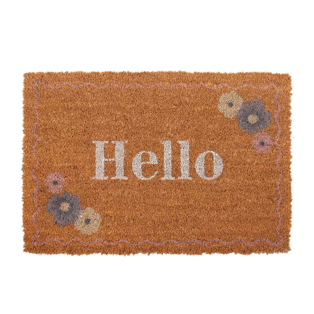 Something Different - Natural Floral Hello Fußmatte - Mehrfarben